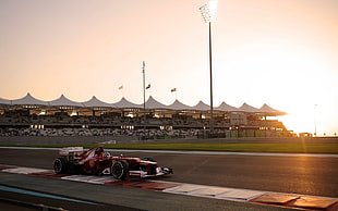 red F1 racing HD wallpaper